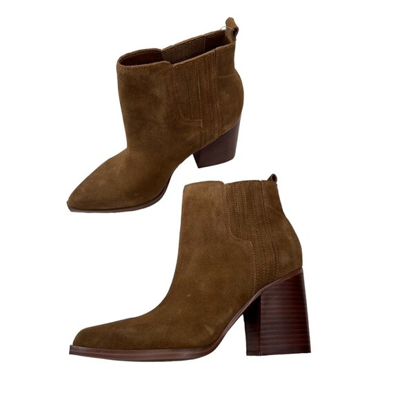 Marc Fisher Women Matter Suede Leather Pointed Toe Ankle Boots SZ 8.5M-Pull On - Picture 10 of 13